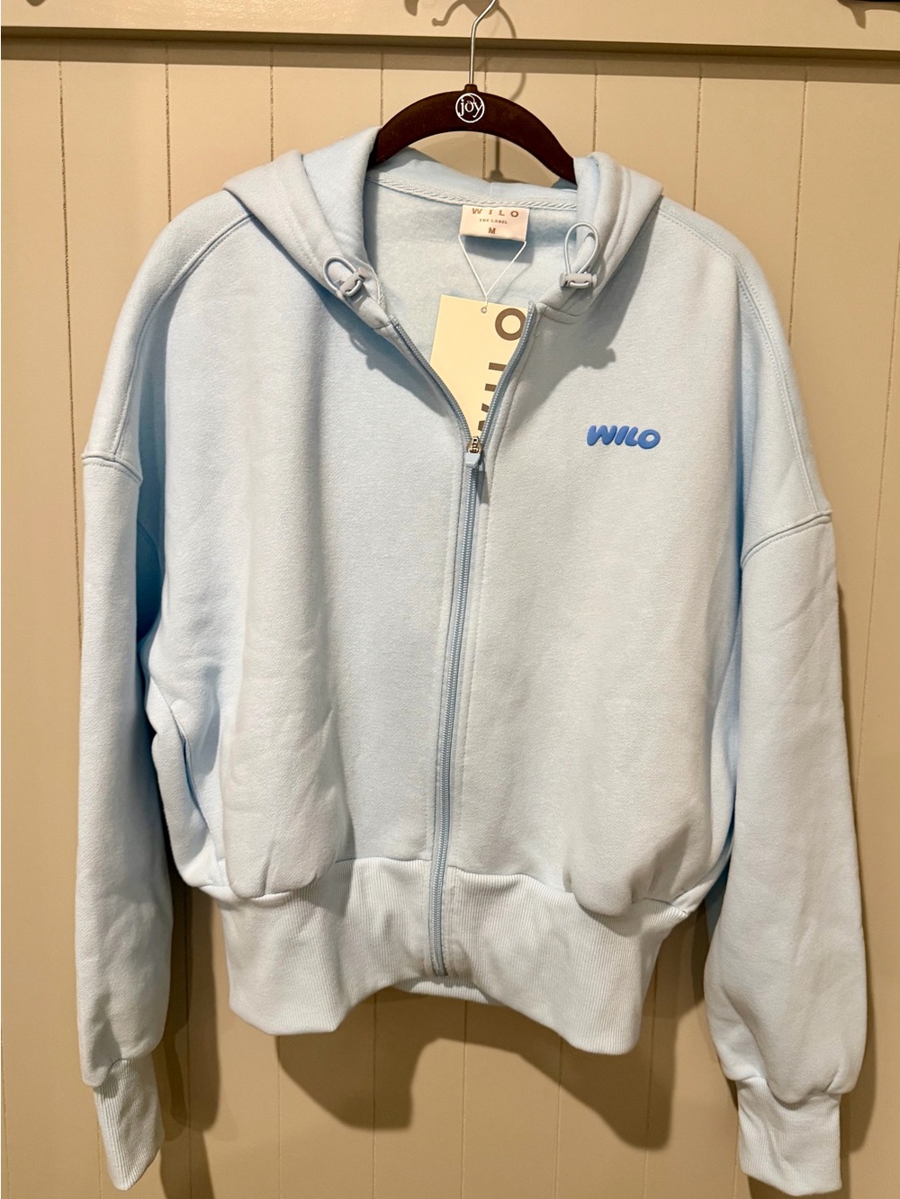 WILO Women's Light Blue Zip Hoodie